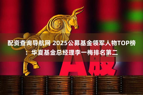 配资查询导航网 2025公募基金领军人物TOP榜：华夏基金总经理李一梅排名第二